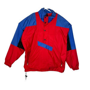 Mens Large Vtg The North Face Gore Tex Winter Ski Retro Half Zip Ski Snow Jacket